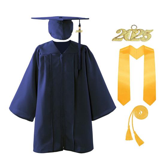 5 ks/sada Bakalársky uniformový oblek obsahuje klobúk, strapiec, šnúru cti, štólu, zapínanie na zips, promočný talár pre doktora, magistra, oblečenie na promočnú párty