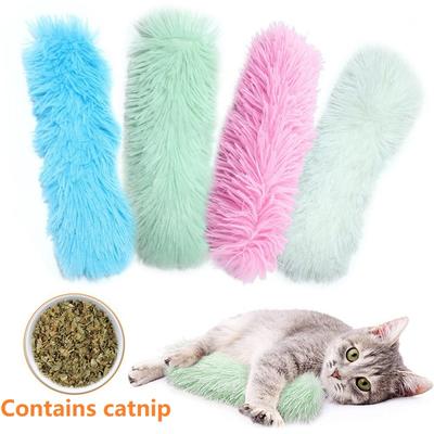 Catnip Toys Plush Cat Chew Toy Catnip Self-hi Bite Strip Pillow Teaser for Cats Pet Interactive Toys MWJ07 2026