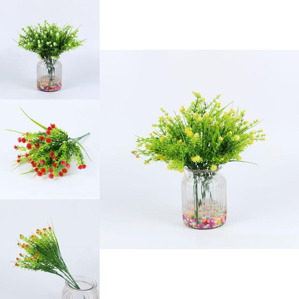 Plastic Water Grass And Gypsophila Paniculata For Indoor Garden And Balcony Decor