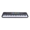 Teclado Eletrônico de 61 Teclas Piano Portátil 200 Timbres 200 Ritmos com Microfone Metrônomo Modo de Ensino para Iniciantes Casa