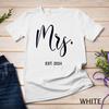 Mrs. Est. 2024 Just Married Wedding Wife Mr & Mrs Women Unisex T-shirt