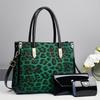 Leopard Texture Print Tote Bag Retro Fashion Women Square Handbag With Strap Crossbody Shoulder Bag Lady Gift Top Handle Bag