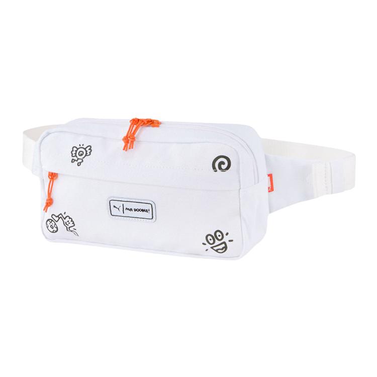 

New PUMA Mr Doodle Collaboration Cotton Fanny Pack Regular Unisex White 077439-01 24.1*7.6*13.0CM