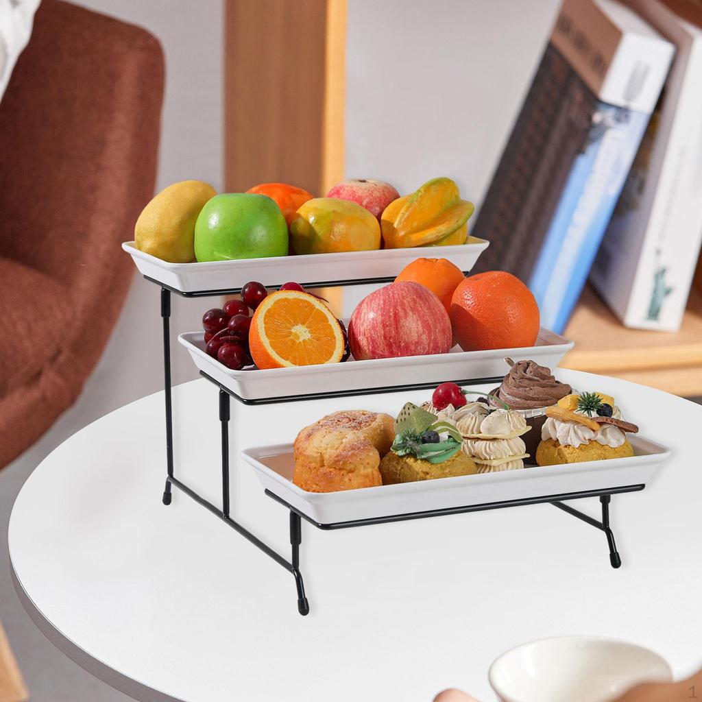 Serving Tray for Fruits And Desserts, Decorative Display Stand, Versatile Reusable