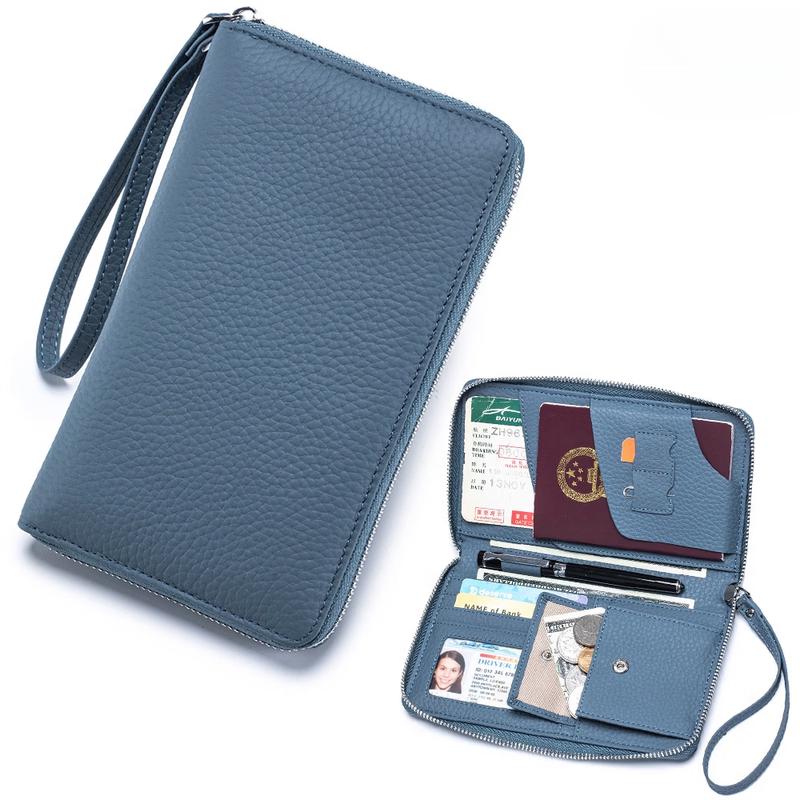MDNGMDNG Женский кожаный кошелек для паспорта с RFID-блокировкой One Size