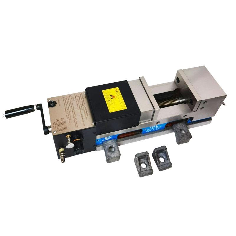 MC Precision 6-Inch Pneumatic Hydraulic Vise with Quick Hydraulic Flat Jaw and Full Accessories