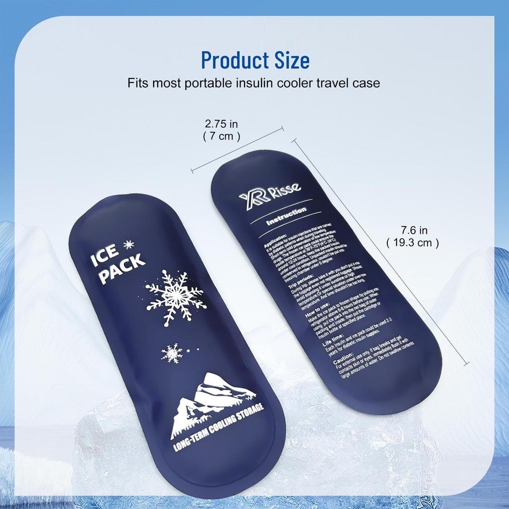 Insulin Cooling Bag with Special Ice Pack for Medication Insulation