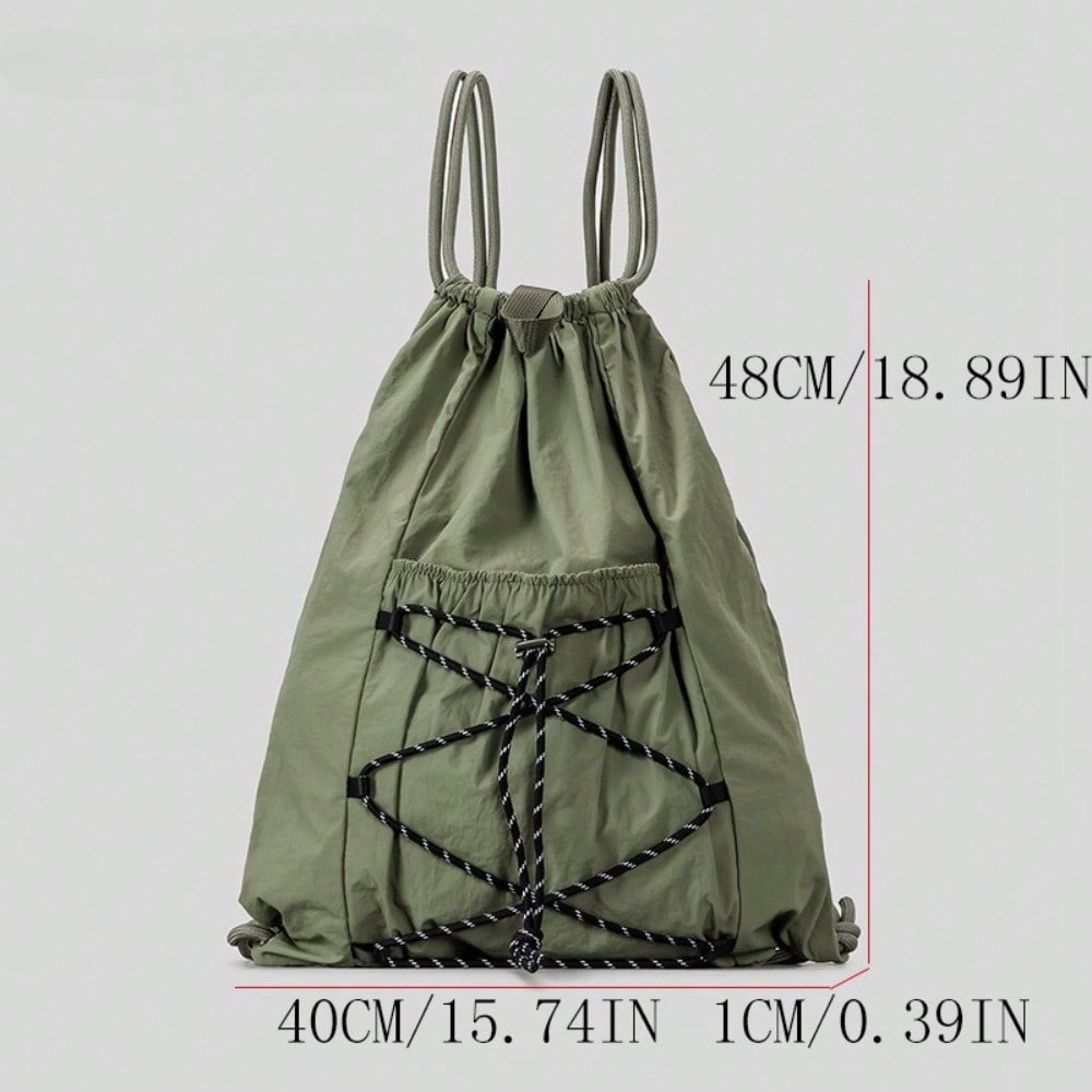 Lightweight Harness Drawstring Backpack Men's and Women's Outdoor Travel Straps Large Capacity Backpack Sports Bag
