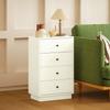 Modern 4-drawer chest of drawers, storage furniture for bedroom, living room, entryway, 47 x 29 x 75 cm, cream