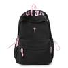 College-Stil Rucksack mit Buchstabenstickerei Leichte Schultasche Damen Rucksack mit großem Fassungsvermögen