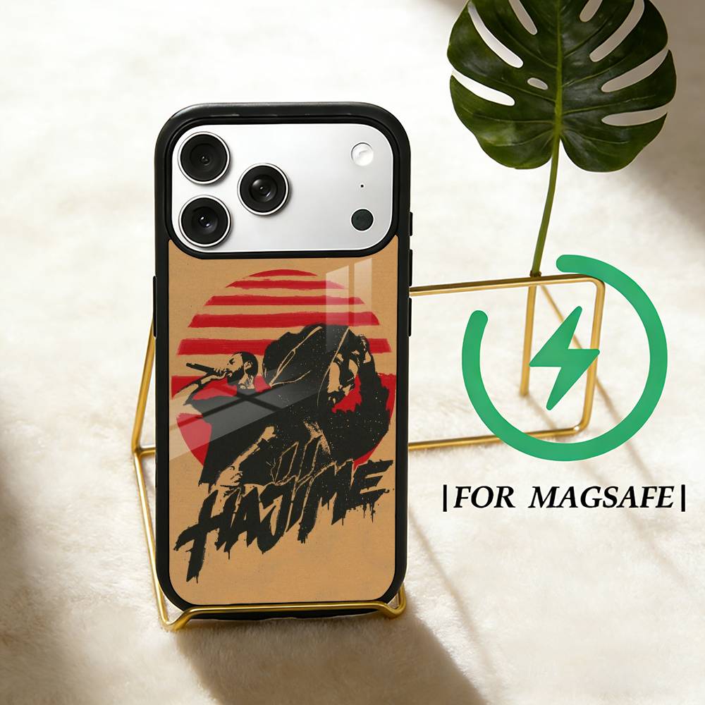 MiyaGi H-Hajime Andy Panda   Phone Case For iPhone 17 16 15 14 13 12  Pro Max Plus for Magsafe Mirror Wireless Magnetic Cover