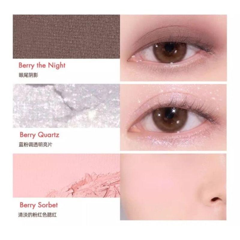 Gege Bear - Lidschattenpalette mit 6 Farben - #02 Erdbeer-Stimmung