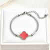 Stylish and Sophisticated Double-sided Four-leaf Clover Bracelet Women's Titanium Steel Bracelet