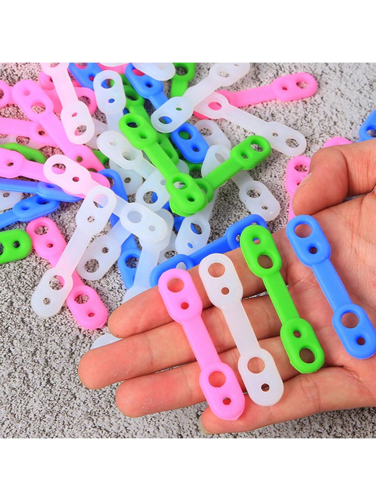 100pcs Silicone Clothes Hangers Windproof Clips, Multifunctional Anti-Dropping Pegs