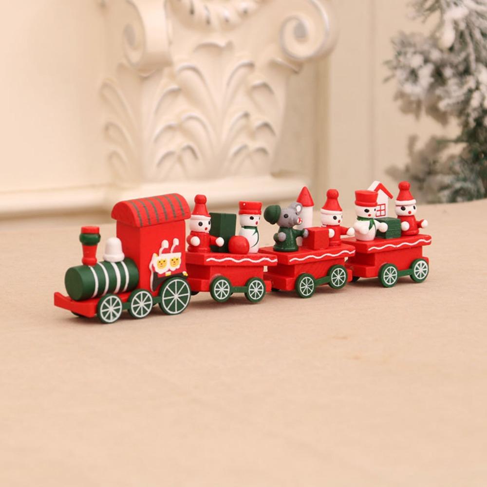 Santa Claus Little Train Ornaments Christmas Tree Home Christmas Decorations  Kids Toys