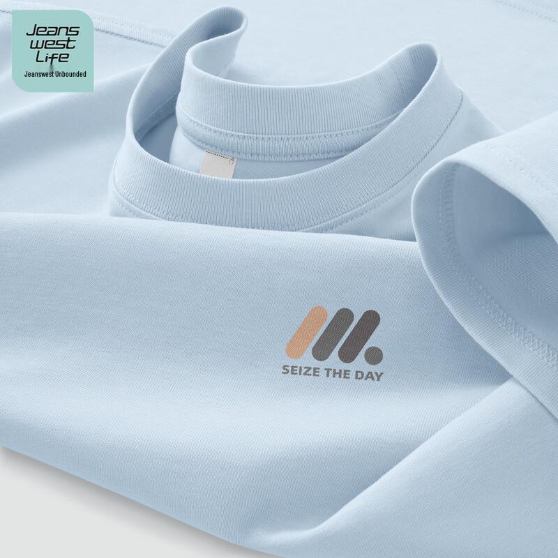 JEANSWEST LIFE Men s Heavyweight Pure Cotton Short Sleeve T-Shirt M