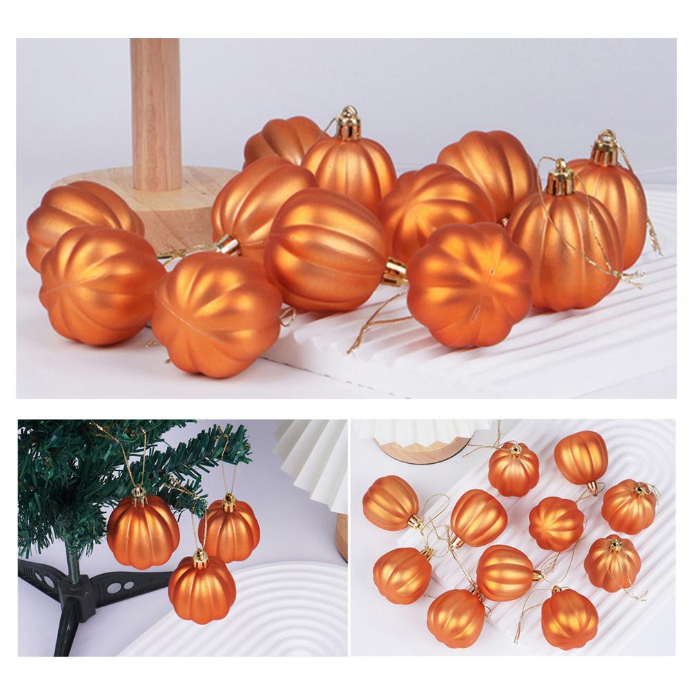Reusable Halloween Ornaments Pumpkin Christmas Ball Fall Mini Pumpkin Balls Hanging Ornament Set for Thanksgiving for Christmas