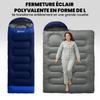 Adult Sleeping Bag, Head Section, Zipper, Storage Bag, 215 x 75 x 10 cm, Navy Blue