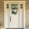 Artificial Olive Wreath 45cm Front Door Greenery Wreath with Olive Leaves Beans for Spring Home Decor