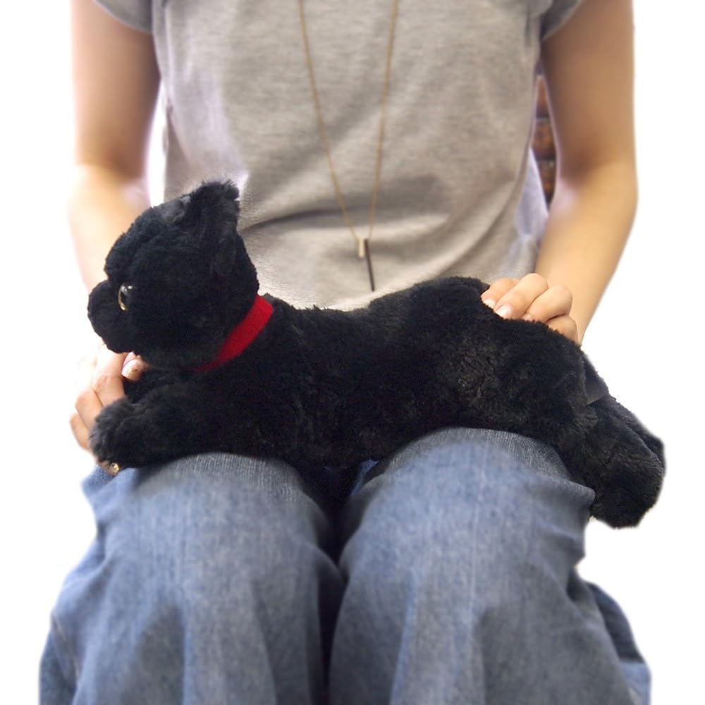 Hizaneko Plush Toy Black Small Size Soft Stuffed Animal