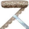 Ethnic Embroidered Jacquard Flower Lace Ribbon, DIY Clothes, Hat Decoration Accessories, 1 Yards