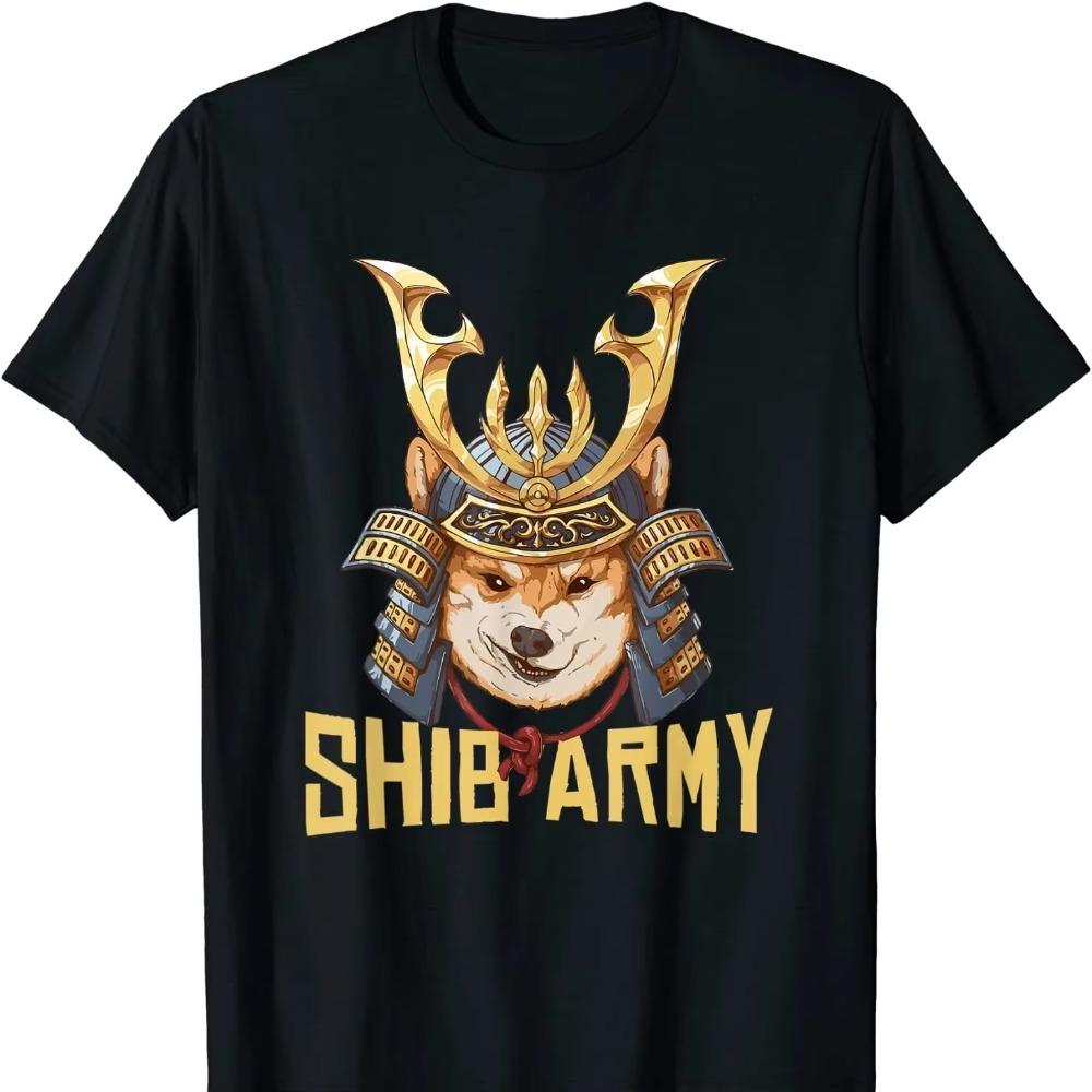 Shib Army Crypto Shiba Inu Dog Lover T-Shirt. Premium Cotton Short Sleeve O-Neck Mens T Shirt New S-3XL