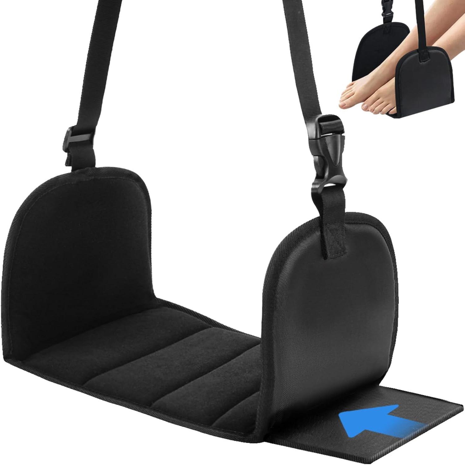 

Portable Travel Foot Hammock for Airplane, Office, and High-Speed Rail