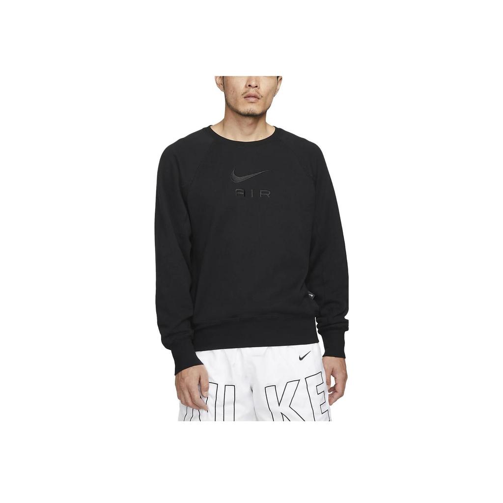 Nike Vêtements de sport Air Col ras du cou en molleton français (Taille Asie) Noir/Noir Homme Streetwear DV9830-010
