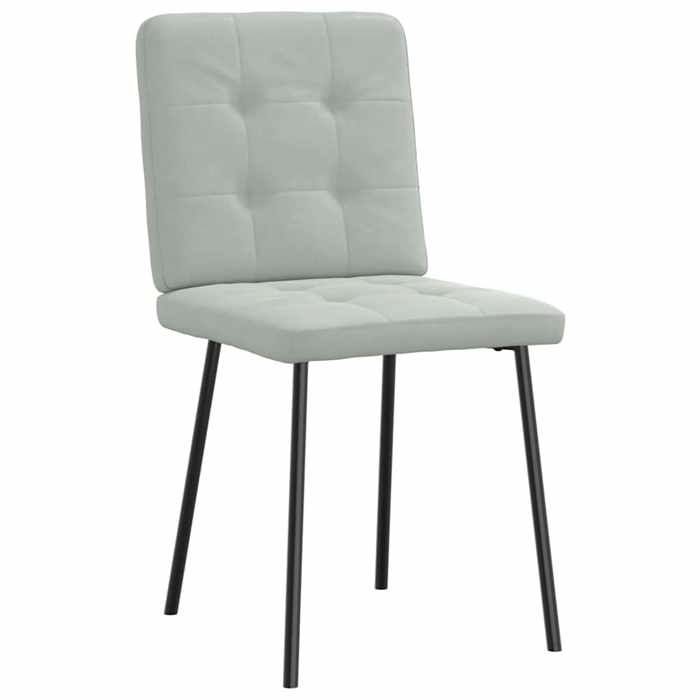 VidaXL Chaises à manger lot de 4 Gris clair Velours 3315157