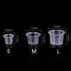 100pc S/M/L Plastic Disposable Microblading Tattoo Ink Cups Permanent Makeup Pigment Clear Holder Container Cap Tattoo Accessory