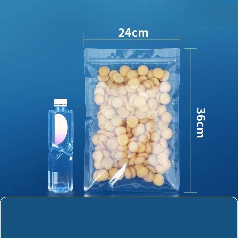 Double Layered 0.14mm Flat Bottom Seal Pocket Transparent Plastic Sealed Bag Suitable for Vegetable Dried Fruit Tea Leisure Fruit Packaging Storage