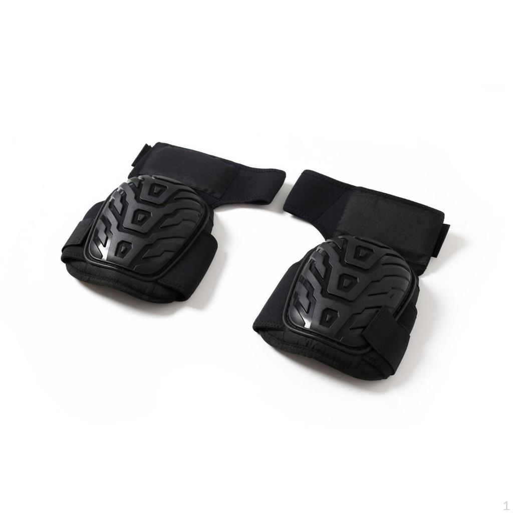 HardCover Knee Pads Padded Textile ImpactResistant Set Adjustable Straps Leg Protectors