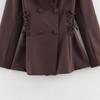 2025 European Winter Satin Patchwork Lace-up Slim Blazer
