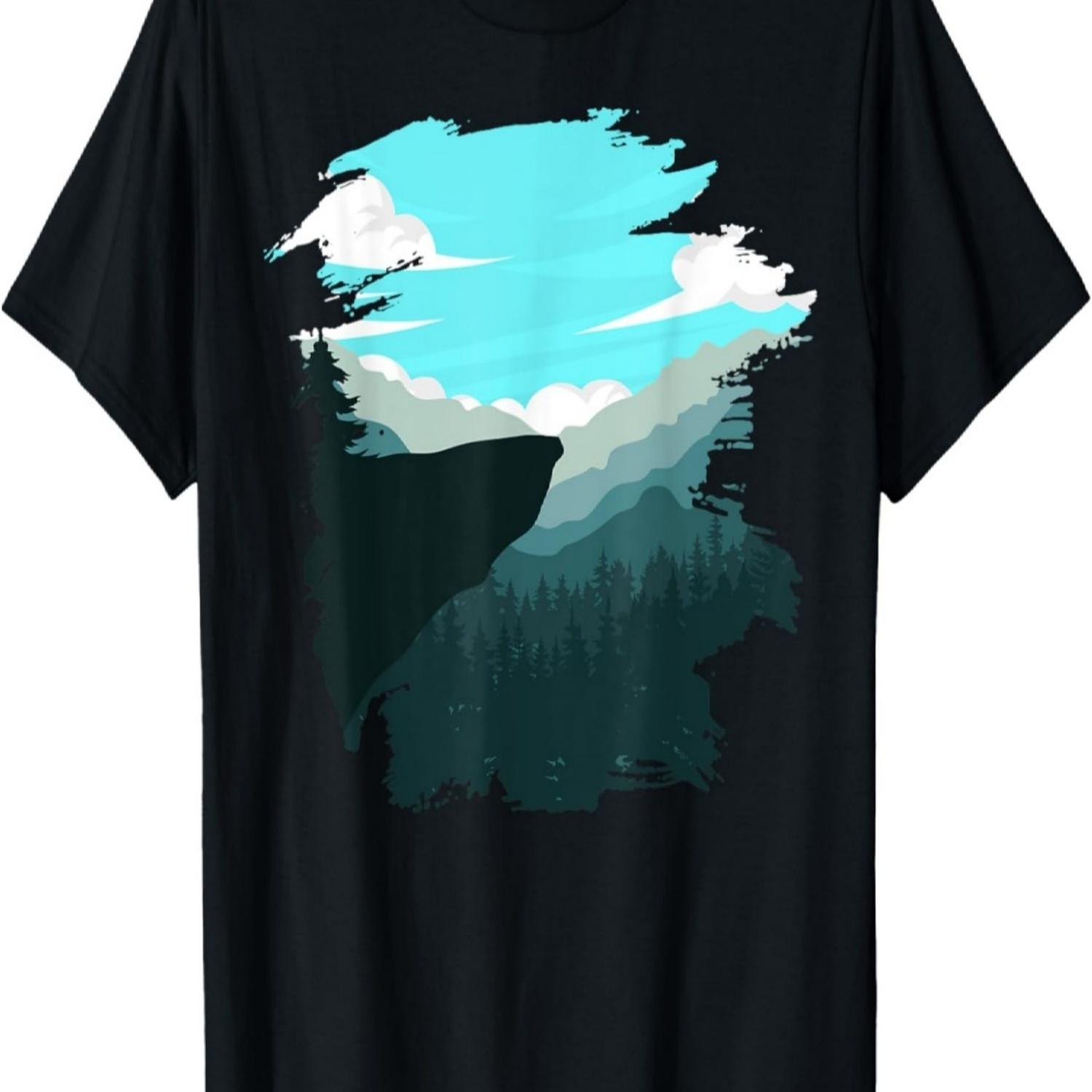 Timeless Mountain, Nature Trees and Forest T-Shirt(8) S