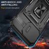 Armor Series For iPhone 16 Pro Max Case PC+TPU Kickstand Phone Cover with Slide Lens Lid