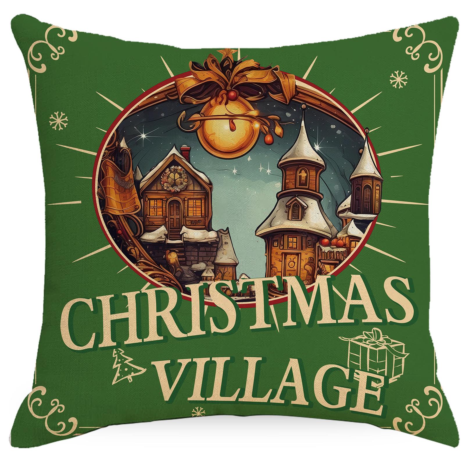 

New Christmas Pillowcases Linen Lamp Luxury High-End Living Room Sofa Cushion Pillowcases Premium Durable Quality 45 * 45Cm