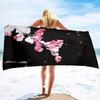 Lightweight Thin Beach Towel Plum Bossom Flower Oversized Microfiber Sand Free Towels Quick Dry Travel Camping Beach Accessories