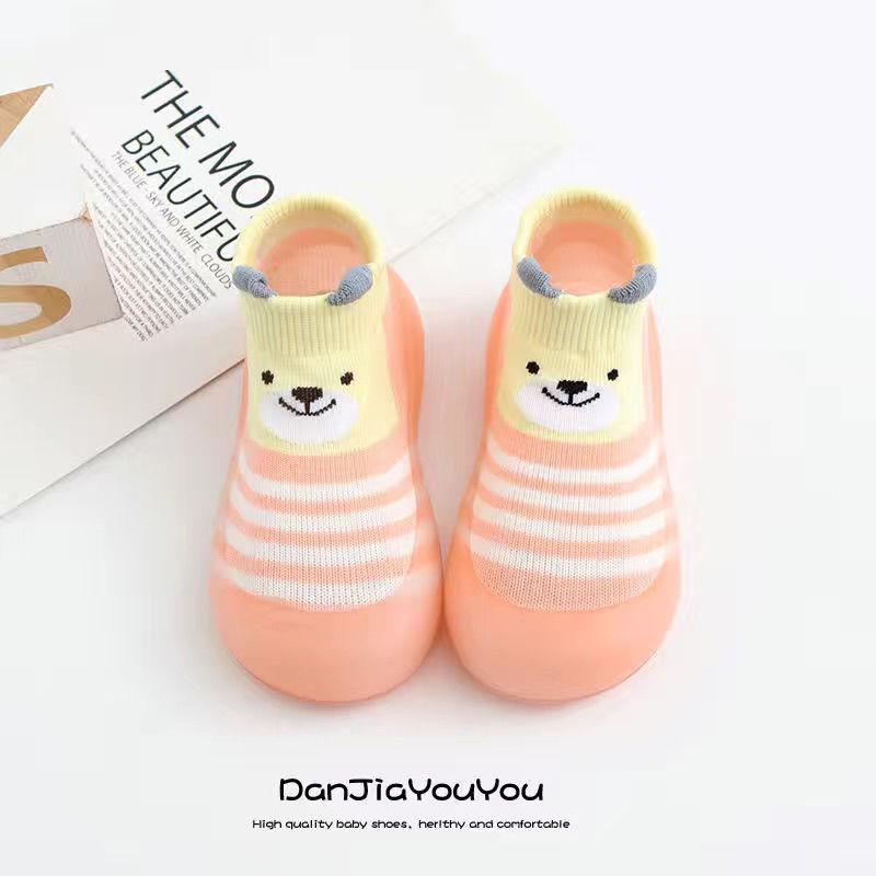 Summer/Autumn Baby Walker Shoes - Soft Sole, Non-slip Rubber Cartoon Floor Sock Shoes for Infants