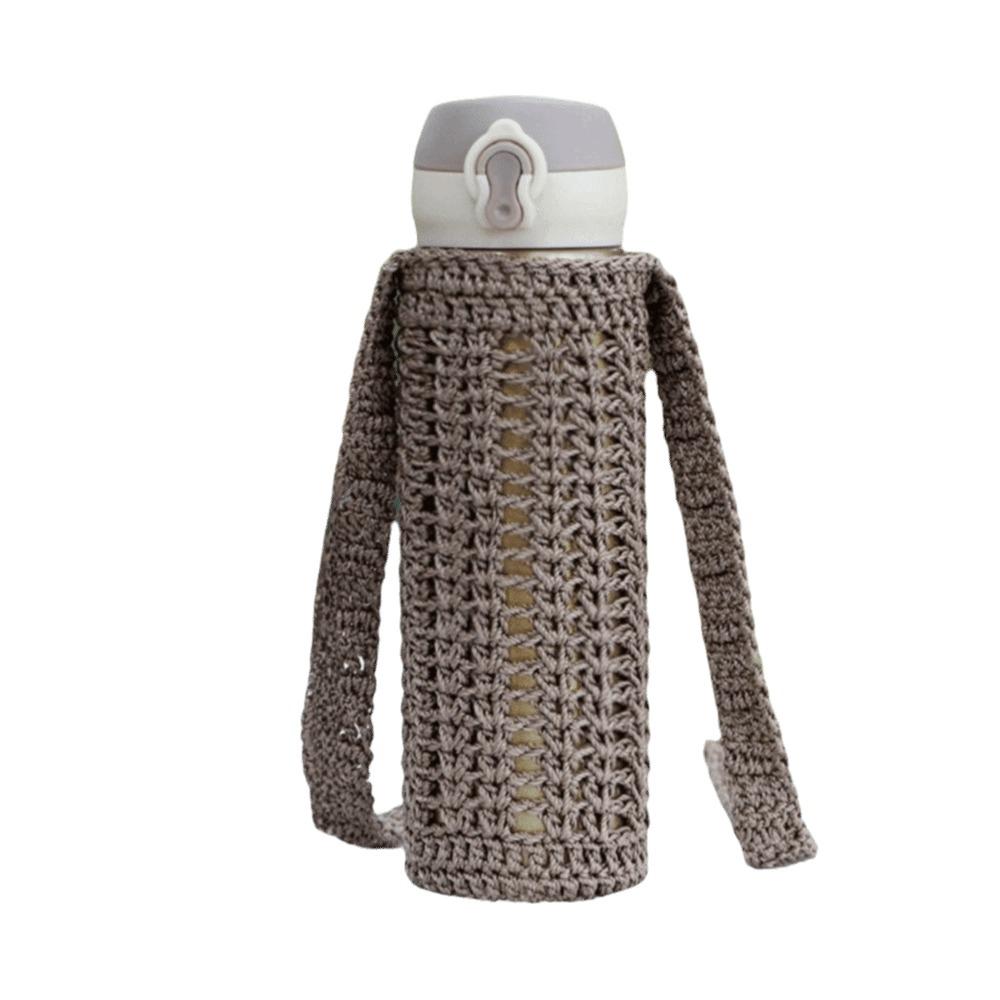 Heat Insulated Knitted Water Bottle Cover Reusable Cup Sleeve Pouch  Water Bottle Accessories