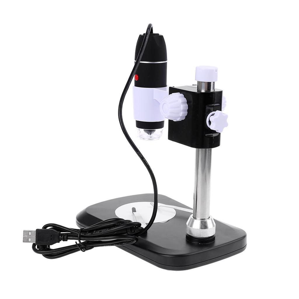 Upgraded Magnification Endoscope Usb Microscope Height Adjustment 40-1600X Inspection Tool 8 White Light LED Source