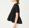 Japanese Style Women's Summer Patchwork Short Sleeve T-Shirt - Versatile Round Neck Top for Plus Sizes