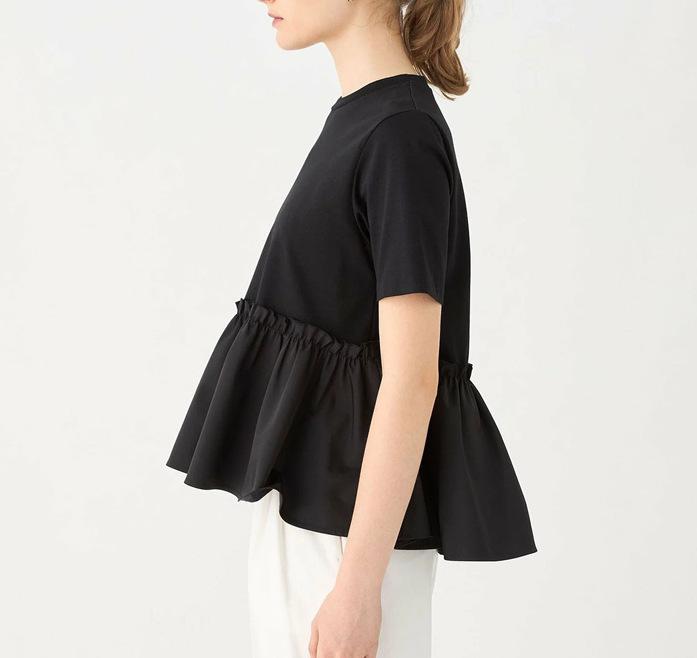 Japanese Style Women's Summer Patchwork Short Sleeve T-Shirt - Versatile Round Neck Top for Plus Sizes