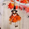 Festlicher Halloween-Schmuck Hexe Puppe mit Besen, Kleine Hängende Figur Partydekorationen Tüllrock für Spukhaus, Türfenster Dekor