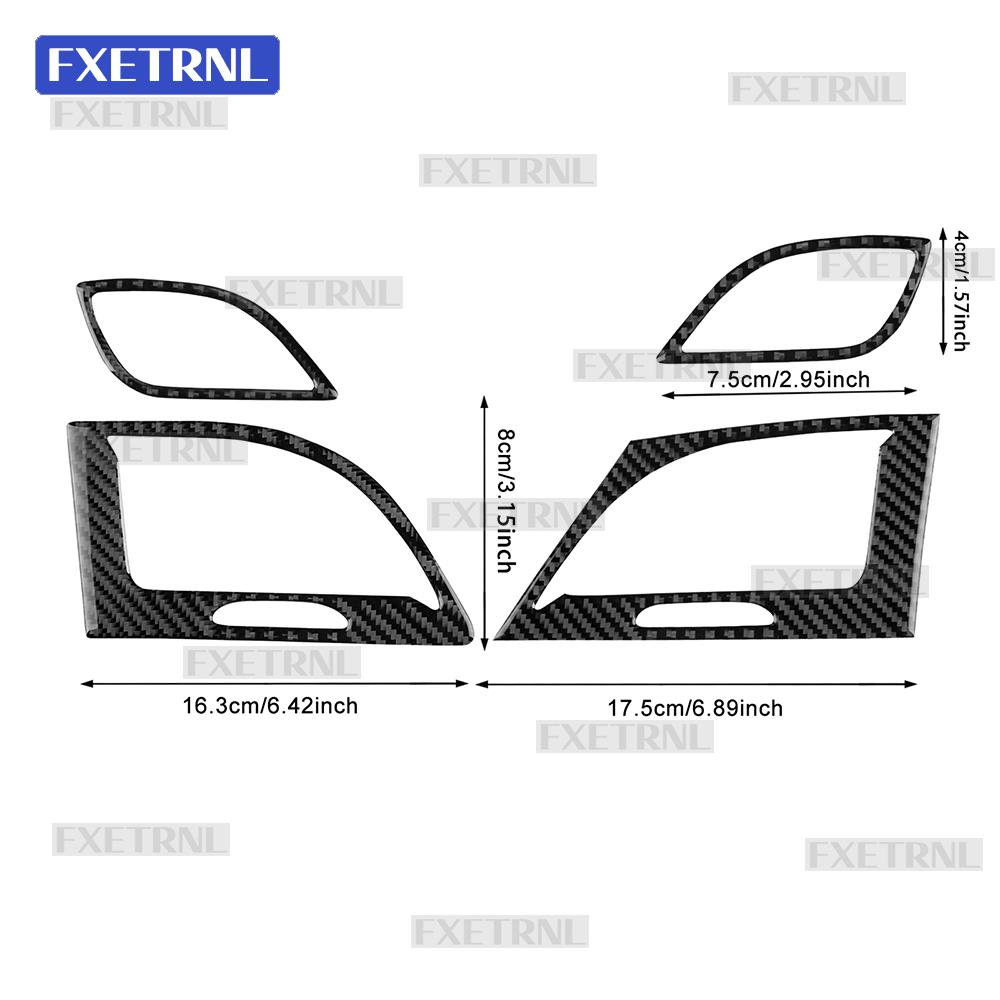 Sticker For Renault Fluence Megane 3 RS 2009 2010 2011 2012 2013 2014 2015 Car Real Soft Carbon Fiber Both Side Air Outlet Trim