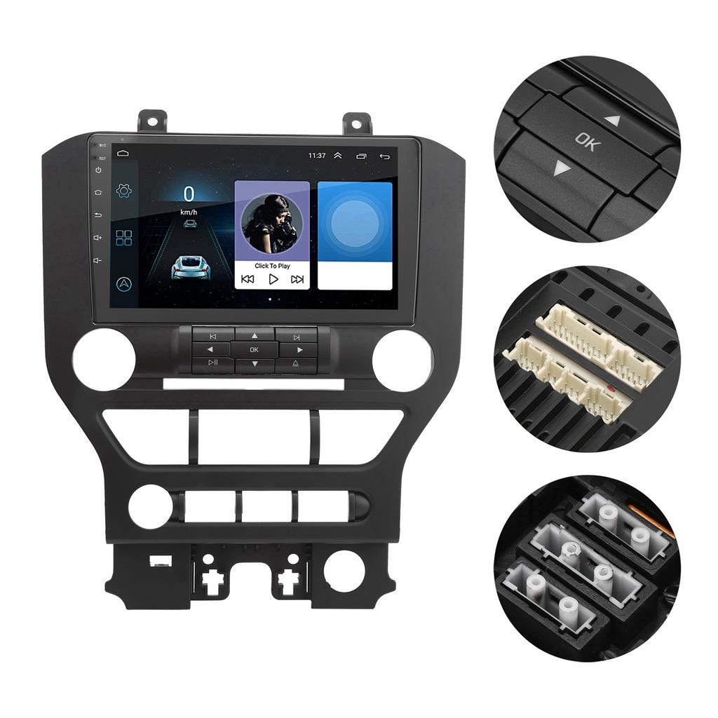9in Bluetooth 4.0 Car GPS Navigation System MultiFunction Reversing Image Fit for Ford Mustang 20162020(1+16G )