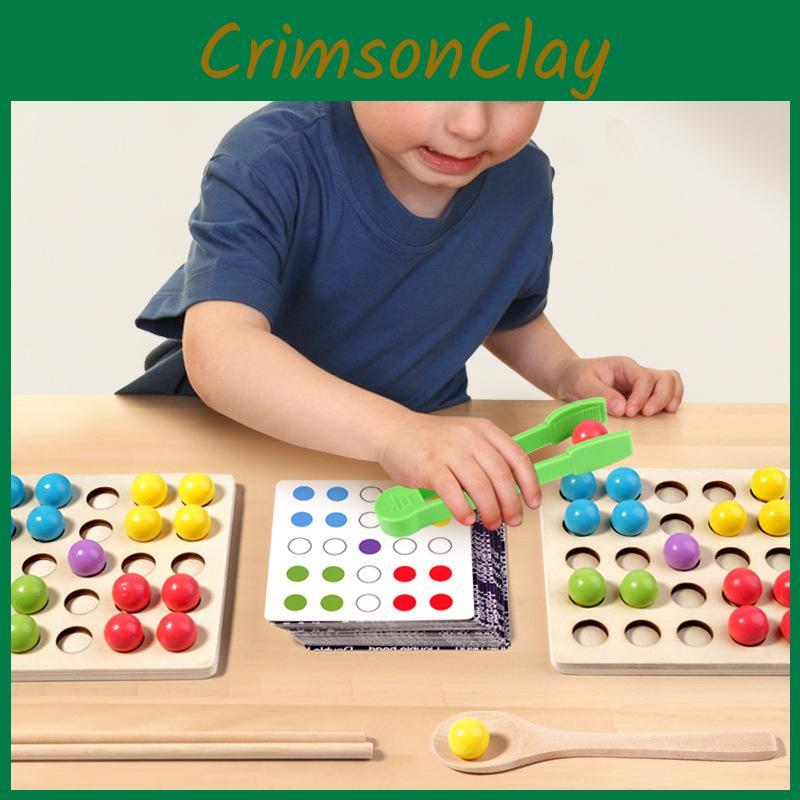 Wooden Toy For Kids Bead Pairing Puzzle To Promote Concentration Development