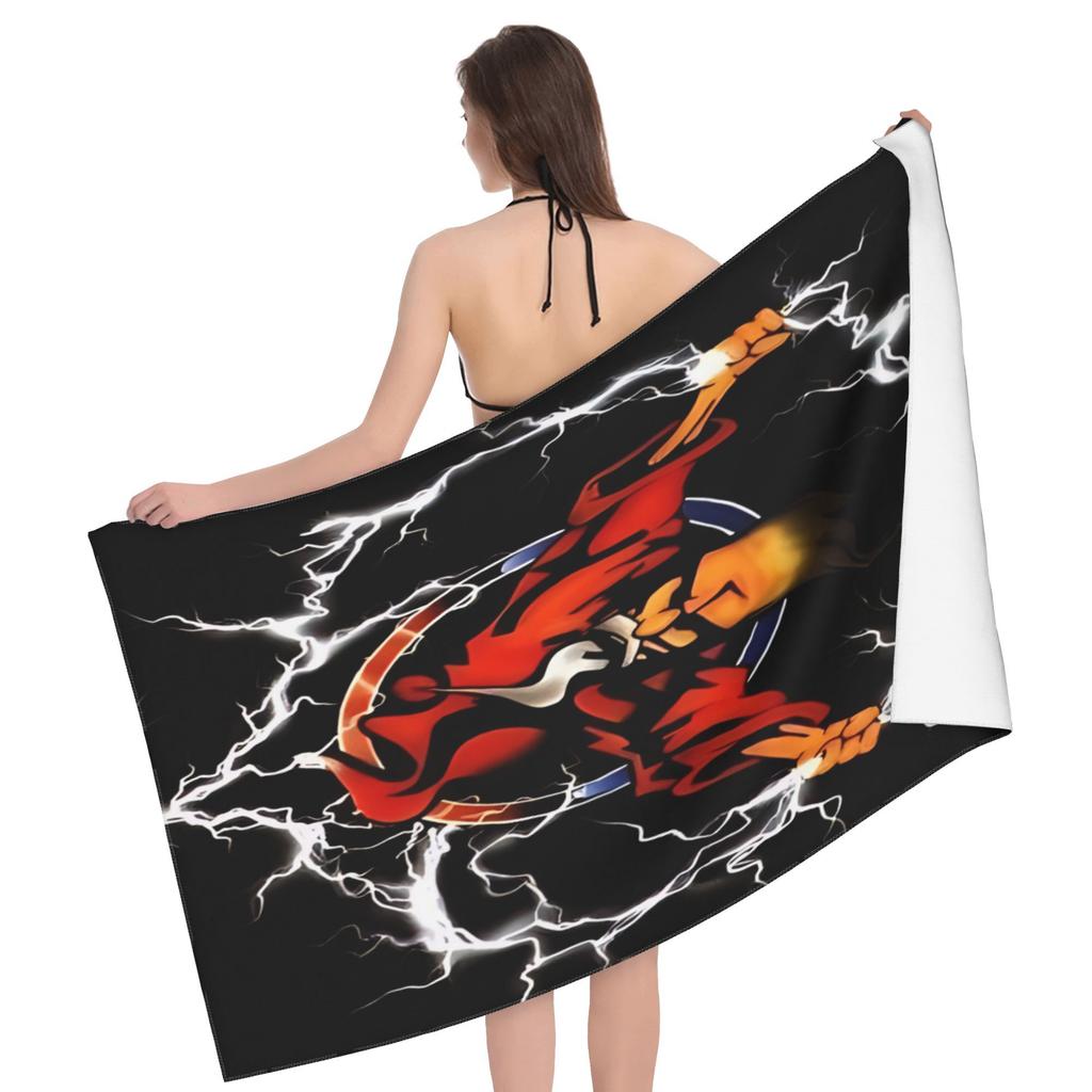 Cool Lightning Wizard Print Microfiber Beach Towel Quick Dry Absorbent Sand Free For Beach Pools Gym Sports Bathroom Accessories