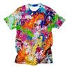 3D Printed Splash-Ink Graffiti T-Shirts Colorful Pattern T-Shirts Summer Harajuku Casual Personality Round Neck Men's T-shirts