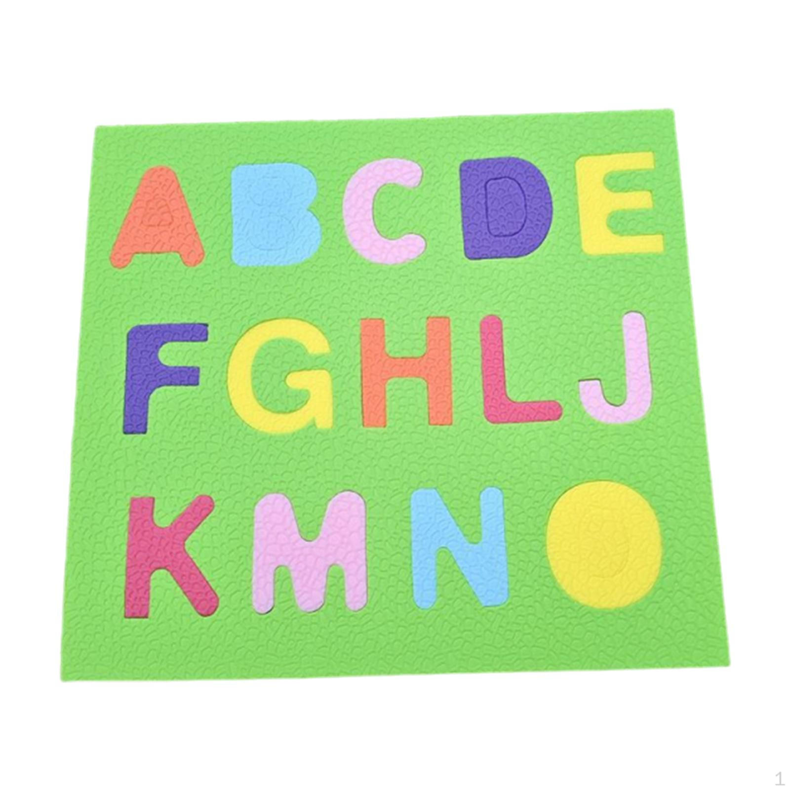 Children s Shape Puzzle with EVA Foam Educational Board, Fun Activity Mat, Sensory Learning Toy Alphabet