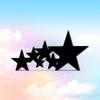 Retro Black Metal Star Wall Art Minimalist Indoor Outdoor Decor